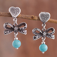 Amazonite dangle earrings,