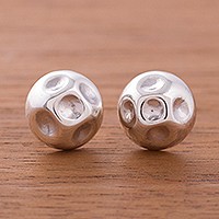 Sterling silver stud earrings,