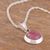 Opal pendant necklace, 'Beautiful Shield' - Round Natural Opal Pendant Necklace from Peru (image 2b) thumbail