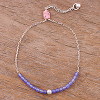 Agate beaded bracelet,