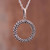 Sterling silver pendant necklace, 'Cosmic Circle' - Circular Sterling Silver Pendant Necklace Crafted in Peru thumbail