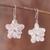 Sterling silver filigree dangle earrings, 'Enchanted Petals' - Handcrafted Sterling Silver Filigree Dangle Earrings thumbail
