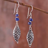 Sodalite dangle earrings,