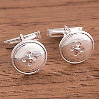 Sterling silver cufflinks,