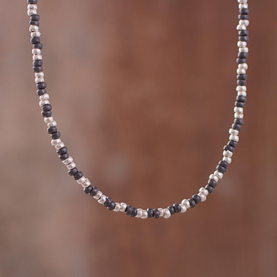 Sterling silver beaded necklace, Infinite Choices