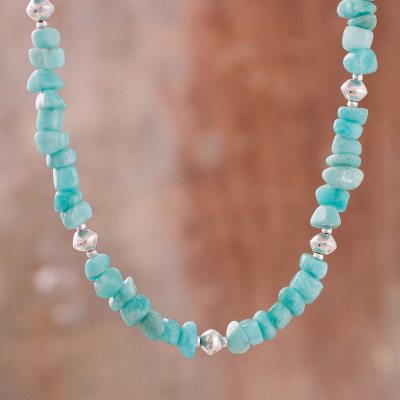 Aventurine beaded necklace, Sky Fashion