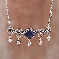 Sodalite pendant necklace,