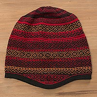 Featured review for Alpaca blend knit hat, Diamond Warmth