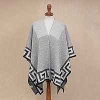 Alpaca blend ruana,