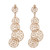 Gold plated sterling silver filigree dangle earrings, 'Sunset Circles' - Circular Gold Plated Sterling Silver Filigree Earrings (image 2a) thumbail