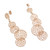 Gold plated sterling silver filigree dangle earrings, 'Sunset Circles' - Circular Gold Plated Sterling Silver Filigree Earrings (image 2c) thumbail