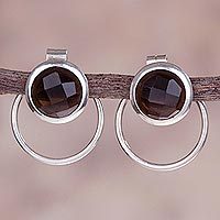 Obsidian dangle earrings,