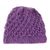 100% alpaca hat, 'Berry Patch' - Blue-Purple Hand Crocheted 100% Alpaca Hat from Peru thumbail