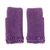 100% alpaca fingerless gloves, 'Berry Patch' - Blue-Purple Hand Crocheted 100% Alpaca Fingerless Gloves (image 2a) thumbail