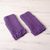 100% alpaca fingerless gloves, 'Berry Patch' - Blue-Purple Hand Crocheted 100% Alpaca Fingerless Gloves (image 2b) thumbail
