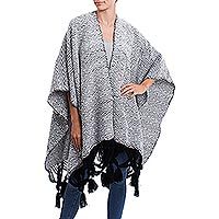 Baby alpaca blend ruana,