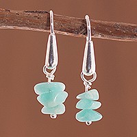 Amazonite dangle earrings,