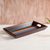 Glass and wood tray, 'Andean Muse' - Glass and Wood Tray with Woven Accent from Peru thumbail
