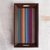 Glass and wood tray, 'Andean Muse' - Glass and Wood Tray with Woven Accent from Peru (image 2b) thumbail