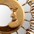 Bronze gilded cedar wood wall mirror, 'Moon Ray Magnificence' - Shining Crescent Moon Bronzed Cedar Wood Wall Mirror (image 2c) thumbail