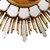 Bronze gilded cedar wood wall mirror, 'Moon Ray Magnificence' - Shining Crescent Moon Bronzed Cedar Wood Wall Mirror (image 2d) thumbail