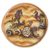 Reverse-painted glass tray, 'Seahorse Seascape' - Seahorse and Sea Life Scene Reverse-Painted Glass Tray (image 2b) thumbail