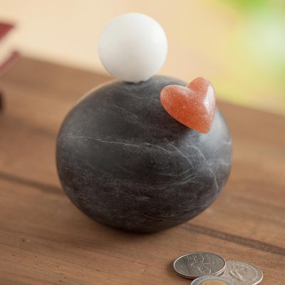 Alabaster figurine, Charcoal Lover (3.5 inch)