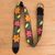 Leather accented wool and cotton belt, 'Florid Paradise' - Crocheted Wool and Cotton Floral Belt from Peru (image 2) thumbail