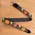 Leather accented wool and cotton belt, 'Florid Paradise' - Crocheted Wool and Cotton Floral Belt from Peru (image 2b) thumbail