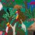 Cotton blend patchwork wall hanging, 'Amazon Jungle' - Cotton Blend Patchwork Wall Hanging of the Amazon Rainforest (image 2c) thumbail