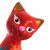 Ceramic figurine, 'Sweet Cat in Red' - Hand-Painted Ceramic Cat Figurine in Red from Peru (image 2e) thumbail