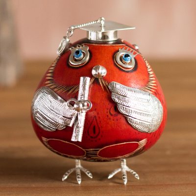 Sterling silver and gourd figurine, Pride of Graduation