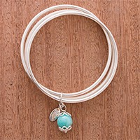Amazonite bangle bracelet,
