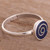 Lapis lazuli cocktail ring, 'Andean Swirl' - Swirl Motif Lapis Lazuli Cocktail Ring from Peru (image 2b) thumbail