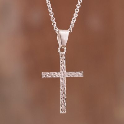 Sterling silver pendant necklace, Mystic Cross
