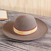 Alpaca and wool blend felt hat,