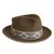 Alpaca and wool blend felt hat, 'Yaku in Olive' - Olive Alpaca and Felt Blend Hat with Handwoven Accent thumbail