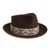 Alpaca and wool blend felt hat, 'Yaku in Espresso' - Espresso Alpaca and Felt Blend Hat with Handwoven Accent thumbail