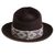 Alpaca and wool blend felt hat, 'Yaku in Espresso' - Espresso Alpaca and Felt Blend Hat with Handwoven Accent (image 2c) thumbail
