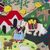 Cotton blend patchwork wall hanging, 'Andean Harvest' - Cotton Blend Patchwork Wall Hanging of an Andean Scene (image 2c) thumbail