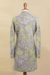 100% baby alpaca cardigan, 'Dream Garden in Stone' - Floral 100% Baby Alpaca Cardigan in Stone from Peru (image 2c) thumbail