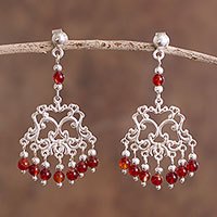 Agate chandelier earrings,