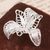 Sterling silver filigree brooch pin, 'Tropical Orchid' - Orchid Sterling Silver Filigree Brooch Pin from Peru (image 2b) thumbail
