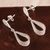 Sterling silver filigree dangle earrings, 'Glistening Utopia' - Sterling Silver Filigree Dangle Earrings Crafted in Peru (image 2b) thumbail