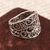 Sterling silver filigree band ring, 'Colonial Swirl' - Sterling Silver Filigree Band Ring from Peru (image 2b) thumbail