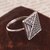 Sterling silver filigree cocktail ring, 'Dark Colonial Square' - Oxidized Sterling Silver Filigree Cocktail Ring from Peru (image 2b) thumbail