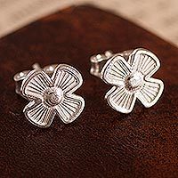 Sterling silver stud earrings,