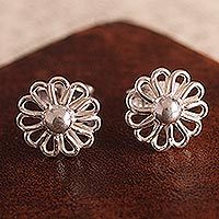 Sterling silver stud earrings,