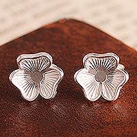 Sterling silver stud earrings,