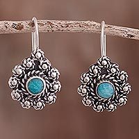 Amazonite drop earrings,